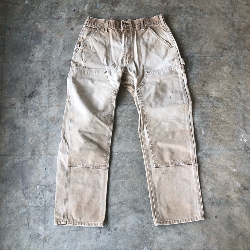 Vintage Carhartt Double Knee Carpenter Pants UNION MADE IN USA 32x31 Distressed